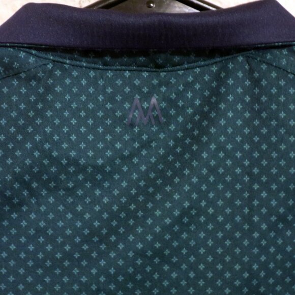 Mizzen Main Pullover Mens Large Long Sleeve 1/4 Zip Golf Green White Stars - Picture 5 of 7